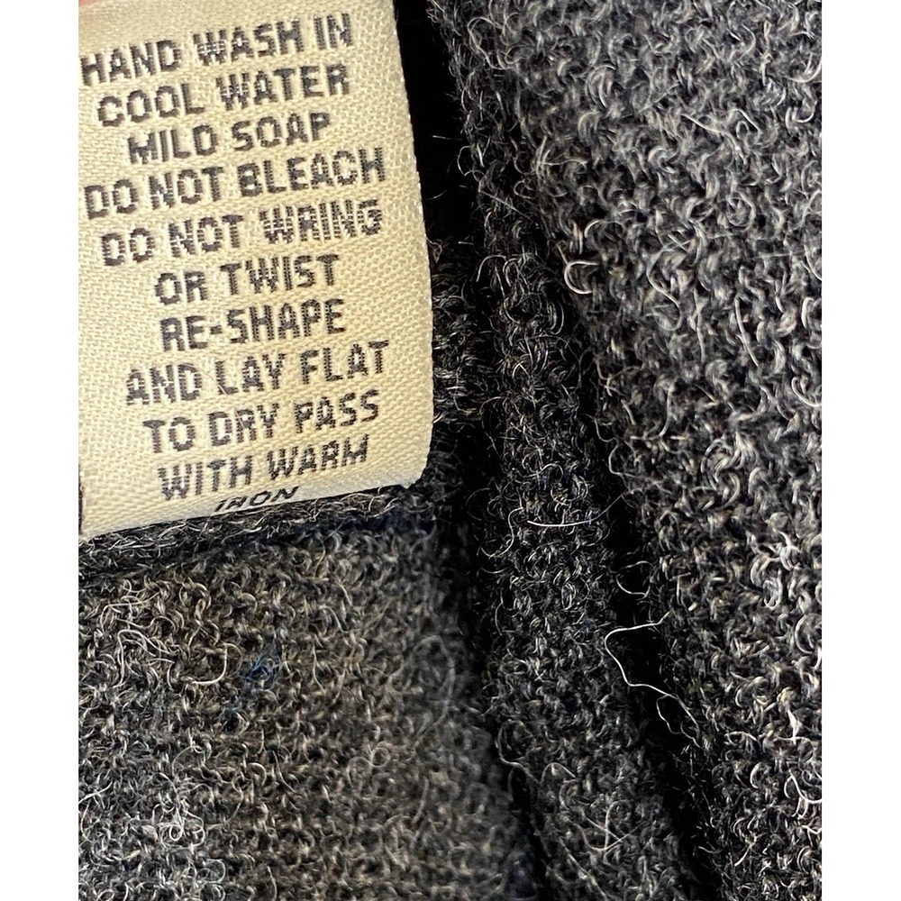 Beyond Threads Jacket L Gray Alpaca Wool Open Front Cardigan Sweater Lagenlook - Picture 9 of 10